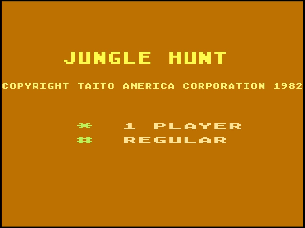 Title Screen of Jungle Hunt for Atari 5200